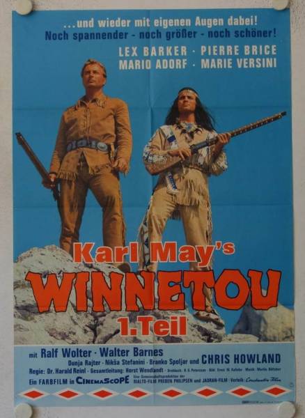 Karl May Winnetou 1 - Apache Gold original release german movie poster